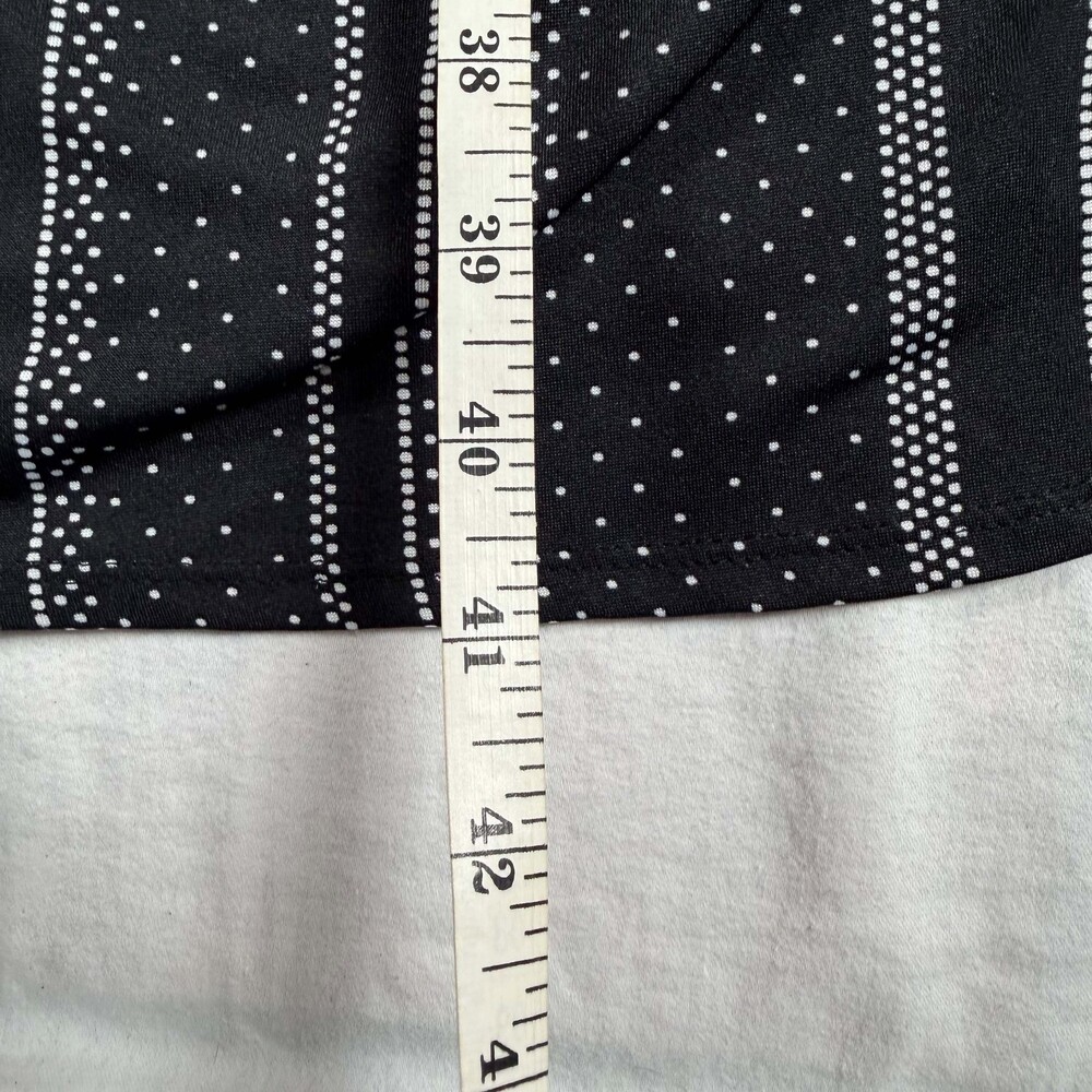 Cato Est. 1946 Black & White Dot Stripe Roll-Tab Shirt Dress – Size 18/20W - Picture 5 of 6